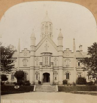 Trinity College (1852-1925), Queen Street West, north side, between Gore Vale Avenue & Crawford St