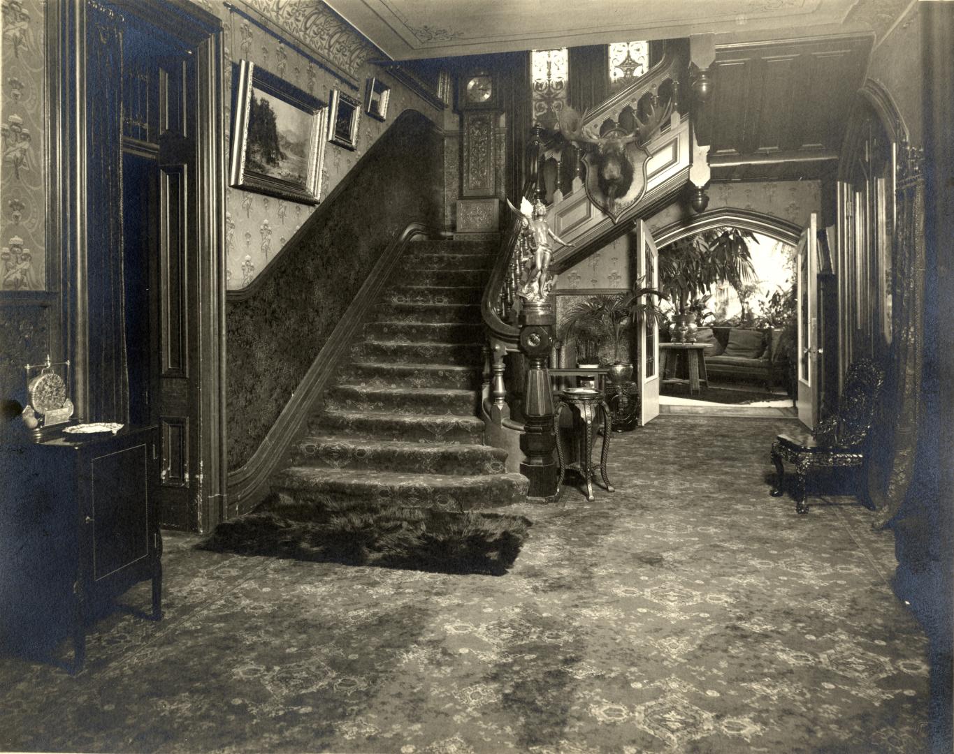 Mason John Herbert, 'Ermeleigh', Sherbourne Street, southeast corner Wellesley Street East; Interior, hall