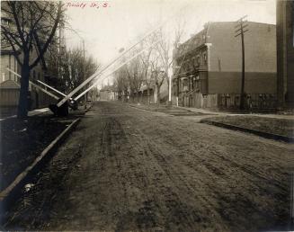 Trinity St., looking north across C.P.R. tracks to Front Street East