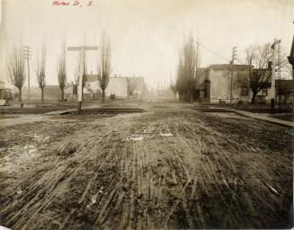 Water St., looking north from south of Tate St., across C.P.R. tracks & Tate St. to Eastern Avenue at head of street