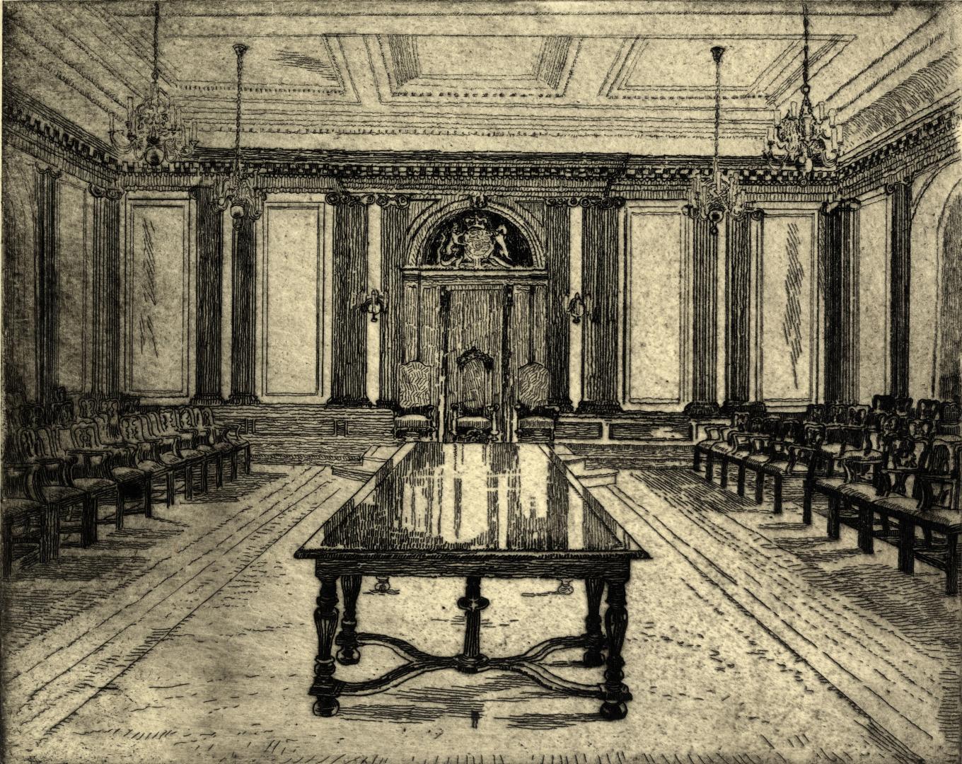 Simcoe Hall, Interior, council chamber