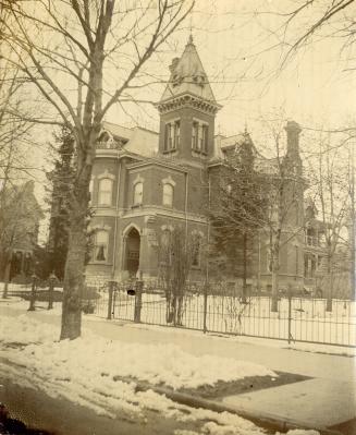 Historic photo from 1890 - John Herbert Mason house - Ermeleigh - at Sherbourne and Wellesley St. E. (south-east corner) in Cabbagetown