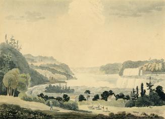 View of the Falls of Niagara from the Bank near Burch's Mills (Niagara Falls, Ontario)