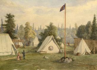 Camp at McVicars Creek (Thunder Bay, Ontario, Red River Expedition, July 1870)