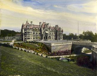 Historic photo from 1916 - Government House looking n.e. across the bridge and gardens in Don Valley Brickworks