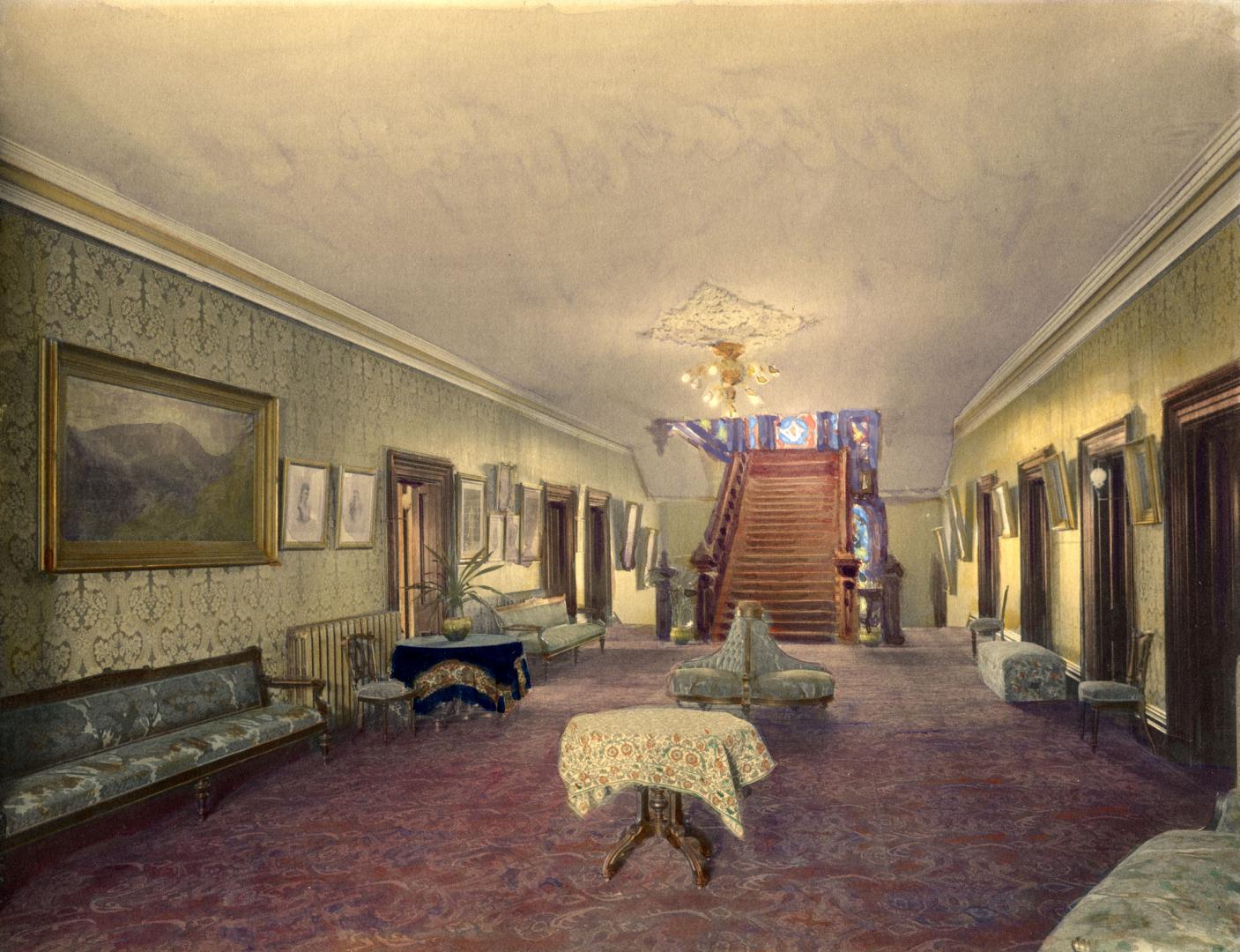 Government House (1868-1912), Interior, hall, first floor
