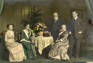 Gibson Family, Sir John Morison Gibson and family in Government House, showing l