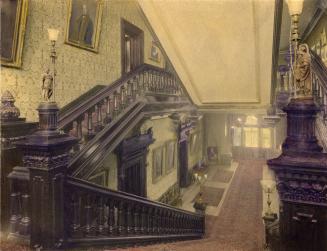 Government House (1868-1912), Interior, staircase, looking down to ground floor