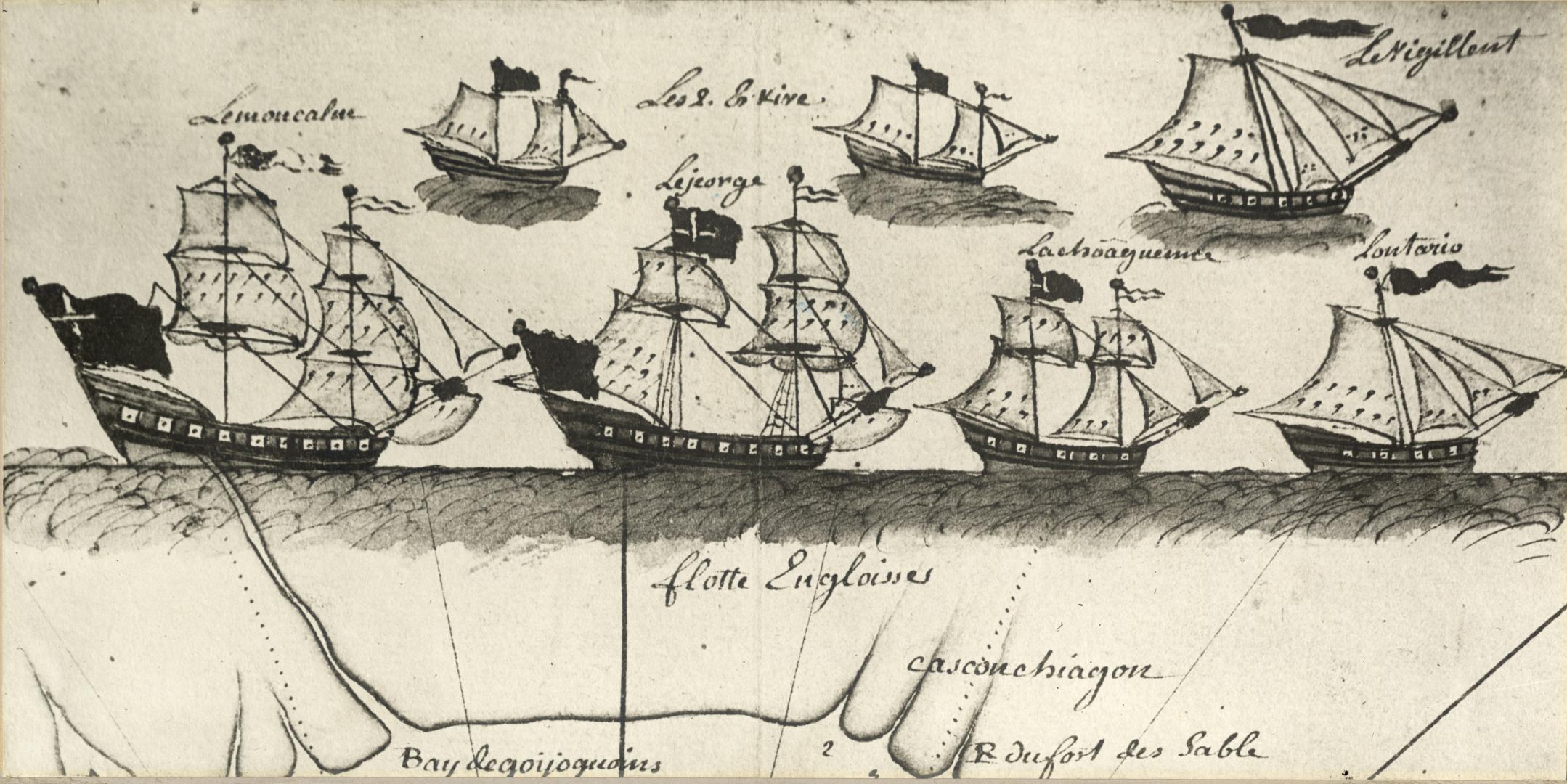 Flotte Engloisses, Lac Ontario, 1757