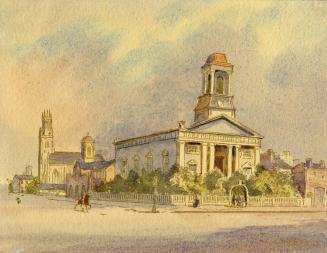 Zion Congregational Church (1840-1855), Adelaide Street West, northeast corner Bay St