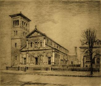 Historic photo from 1910 - St. Pauls Roman Catholic Church (opened 1889), Power St., s.e. cor. Queen St. E. in Corktown