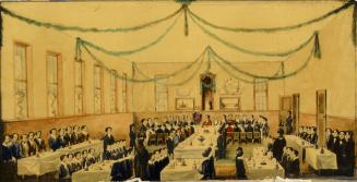 Upper Canada College (1831-1891), Interior, prayer hall, dejeuner on occasion of corner-stone laying of King's College