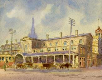 St. Lawrence Market. north Market (1850-1904), Front Street East, north side, between Market & Jarvis Streets, Toronto, Ontario