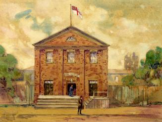 Royal Lyceum Theatre, circa 1858, King Street West, south side, between Bay & York Streets, Toronto, Ontario