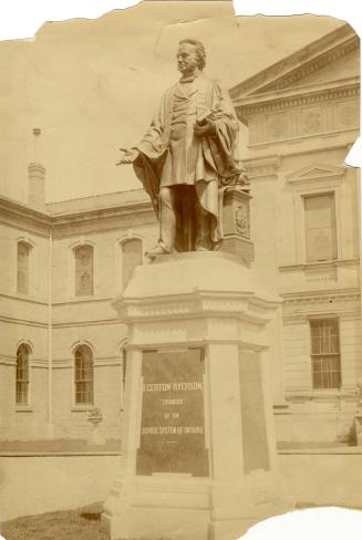 Ryerson, Egerton, monument, Normal School, in front of building