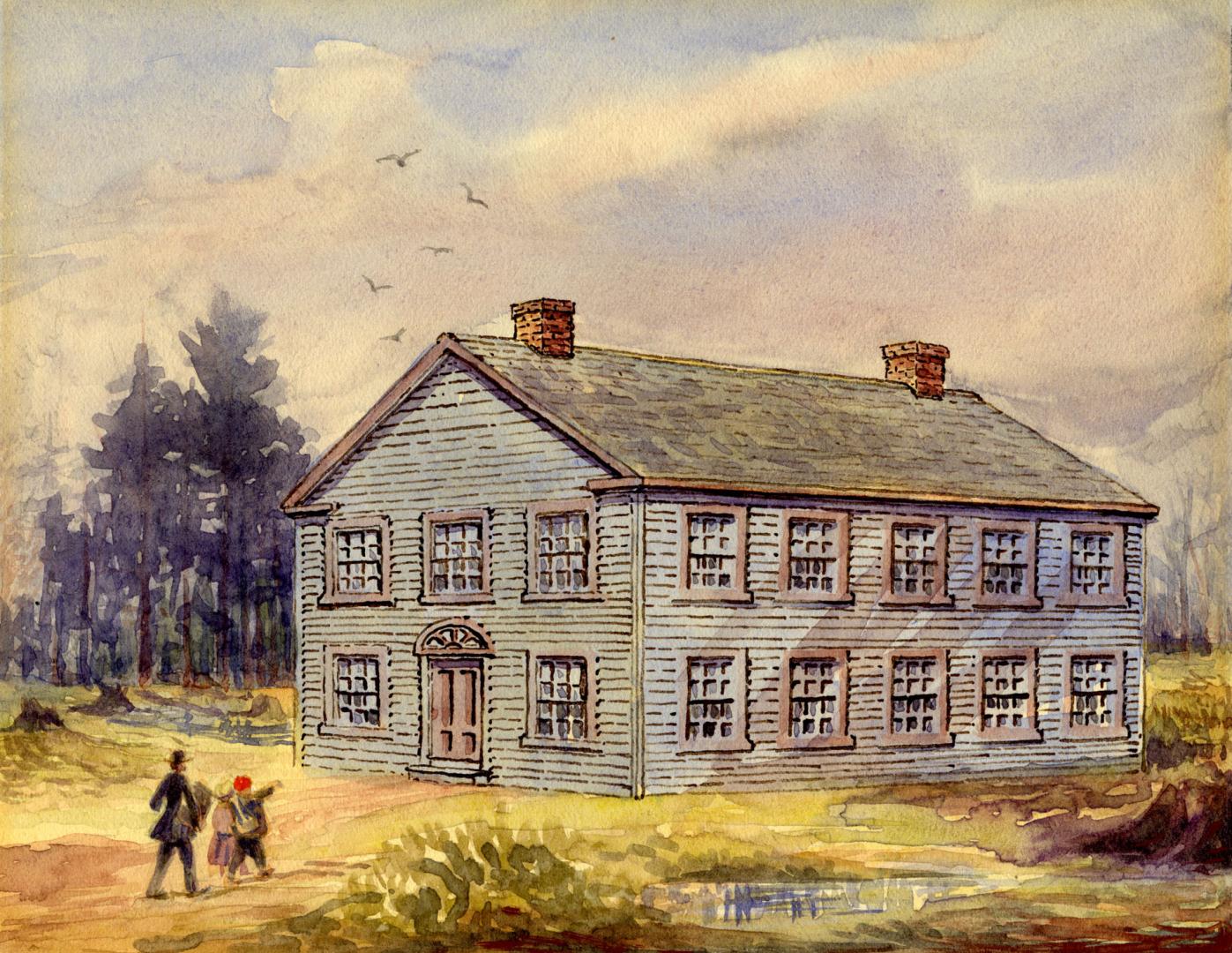 Grammar School (1816-1829), Adelaide Street East, northeast corner Church St