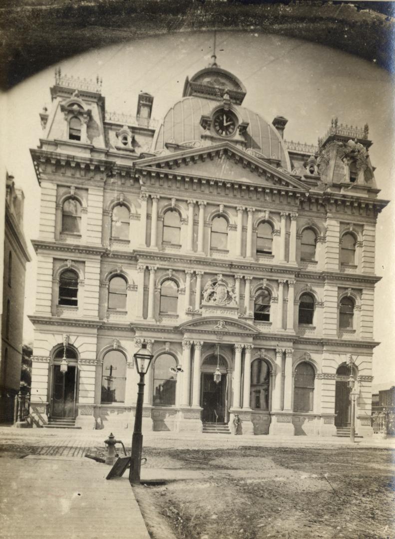 Post Office (1873-1960), Adelaide Street East, north side, opposite head of Toronto St
