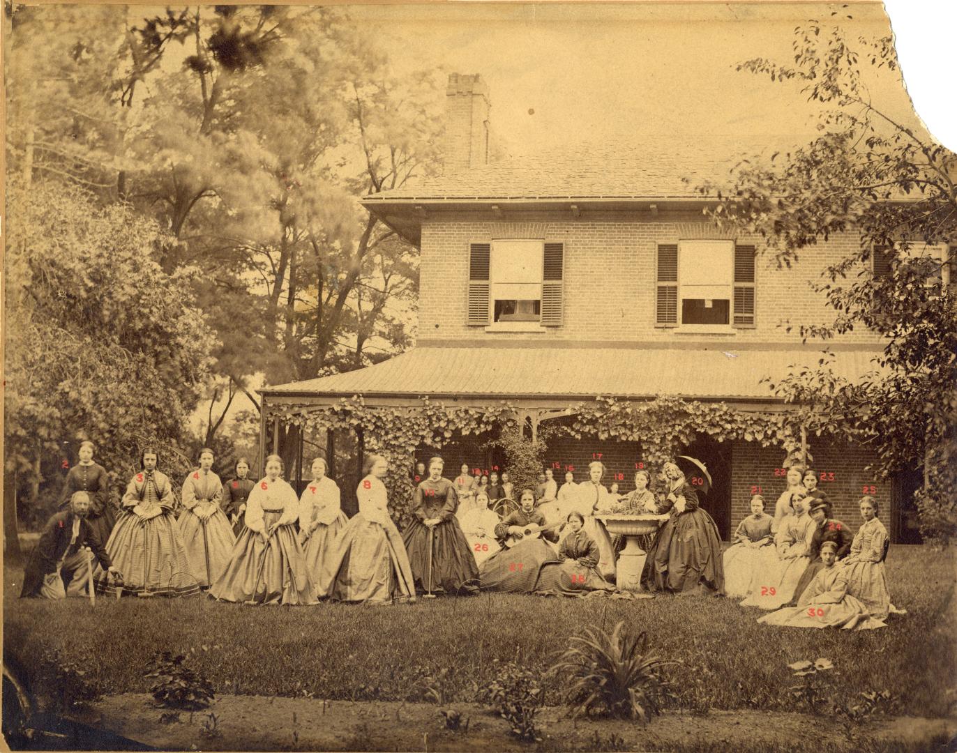 Mrs. Forester's school (1864) at "Pinehurst" Grange Road, a popular ladies' seminary, Toronto, 1853-67