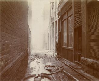 Fire (1904), aftermath of fire, lane, east side of Telegram Building