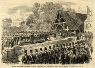 Funeral of Canadian Volunteers Killed in a Skirmish with the Fenians: Scene in the Cemetery at Toronto