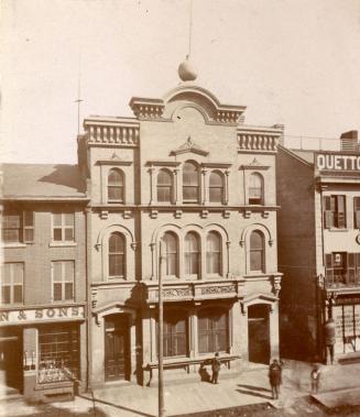 Globe Building (1864-1890), King Street East, north side, in present Victoria St