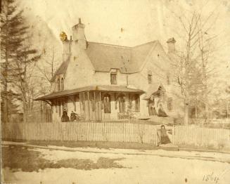 Historic photo from 1864 - George Templeman Kingston house and family - later occupied by Henry W. Mickle (present site of University of Toronto Medical Building) in Queens Park