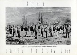 Interprovincial Football Match, Montreal Cricket Club grounds, Montreal, showing the Ontario team composed of the Argonaut Club of Toronto and the Leander Club of Hamilton