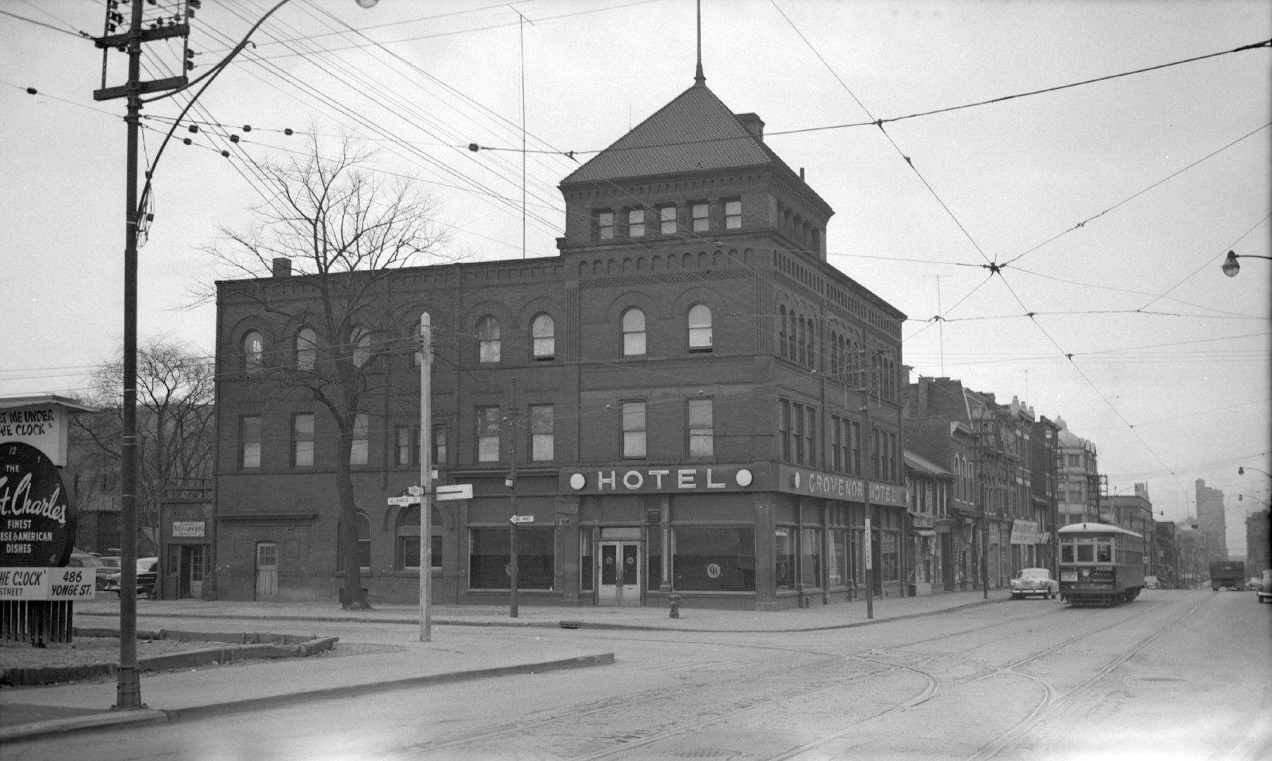 Grosvenor Hotel, Yonge Street, southeast corner Alexander St