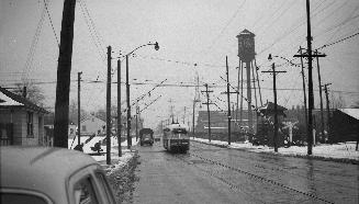 Davenport Road., looking e. from e. of Wiltshire Avenue, showing C.N.R. level crossing