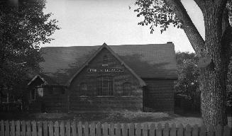 Historic photo from 1952 - Public library, previously Eglinton Presbyterian Church (1909-1922) on St. Clements Ave., n. side, w. of Yonge St. in North Toronto