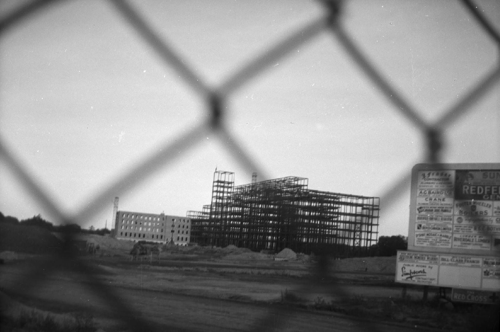 Image shows a construction of the hospital.