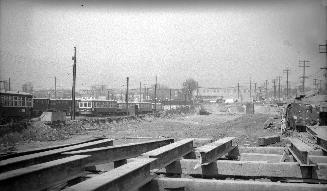 Yonge St. Subway, Eglinton Station, looking north on west side of Yonge St., to Eglinton Avenue ...