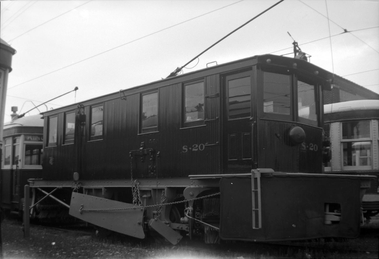 T.T.C., #5-20, sweeper, at Russell carhouse