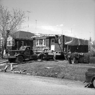 House, Finch Avenue W., north side, showing house after having been moved from Eglinton Avenue E