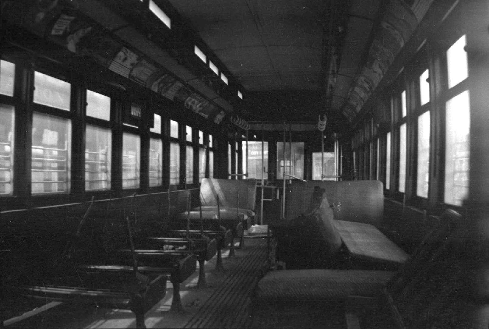 T. & Y.R.R., Mimico Division, #152, Interior, at T.T.C. Dundas yard, Dundas St. West, west side, betwest Howard Park & Ritchie Aves
