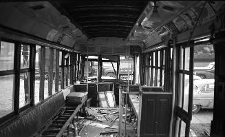 T.T.C., #2934, Interior, being scrapped, at George St. yard
