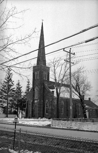 Historic photo from 1954 - Downsview United Church (Keele St., at Wandle Ave.) formerly York Wesleyan Methodist Church in Downsview