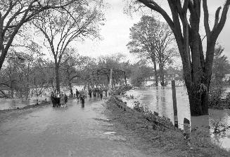 Humber River, looking west to Old Albion Road bridge over Humber River
