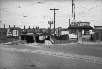 Runnymede Road., looking north from south of Maria St., showing subway under C.P.R. tracks