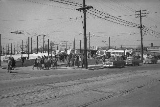 Yonge St. Subway, Eglinton Station, looking northwest from Yonge St., south of Eglinton Ave. Im ...