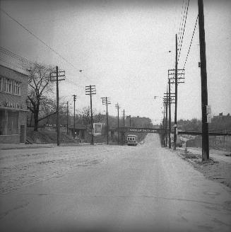 Yonge Street looking south from north of Merton Street, Toronto, Ontario. Image shows a street  ...