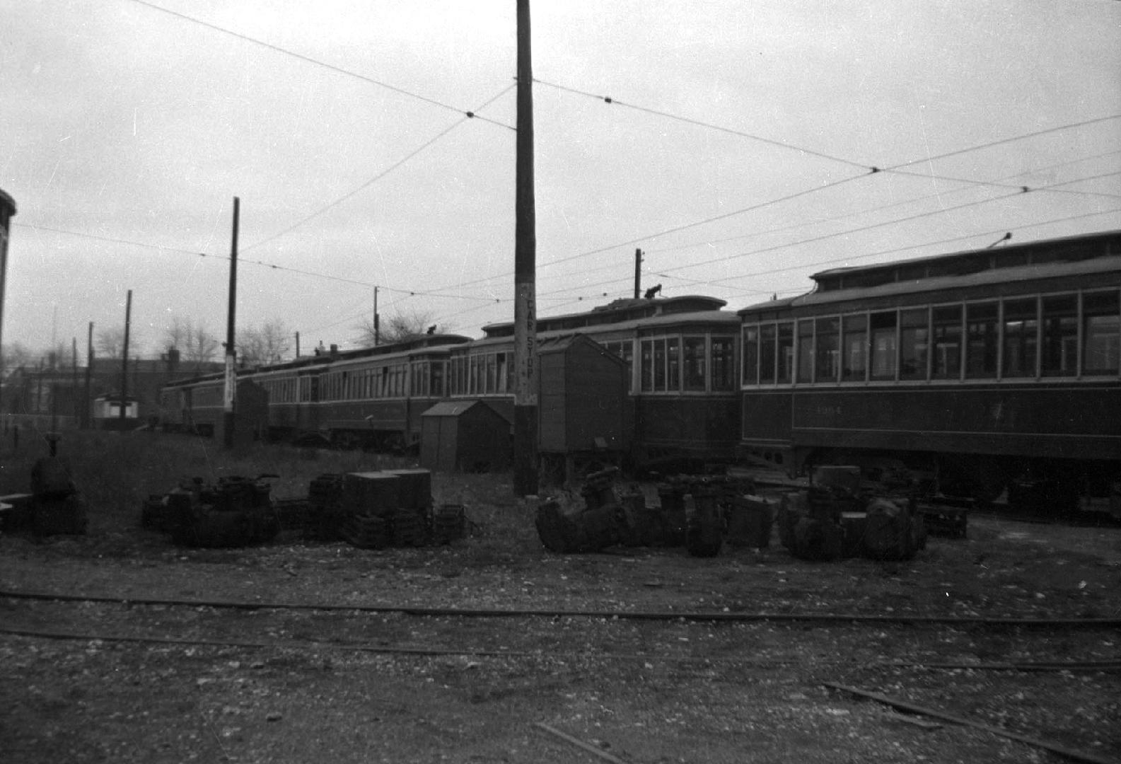 T.T.C., Dundas yard, Dundas St. West, west side, betwest Howard Park & Ritchie Aves