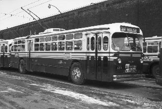T.T.C., trolley bus #9130, at Lansdowne carhouse, Lansdowne Avenue, northwest corner Paton Road