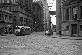 Bay St., looking south from Queen Street West