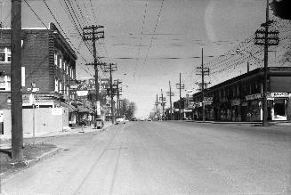 Yonge St., looking north from south of Melrose Ave. Image shows Yonge street and the houses on  ...