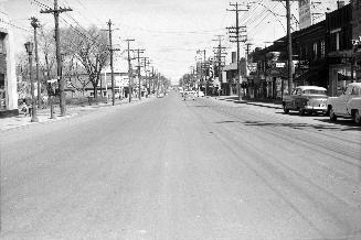 Yonge Street, looking north from south of St. Clement's Avenue, Toronto, Ontario. Image shows a ...