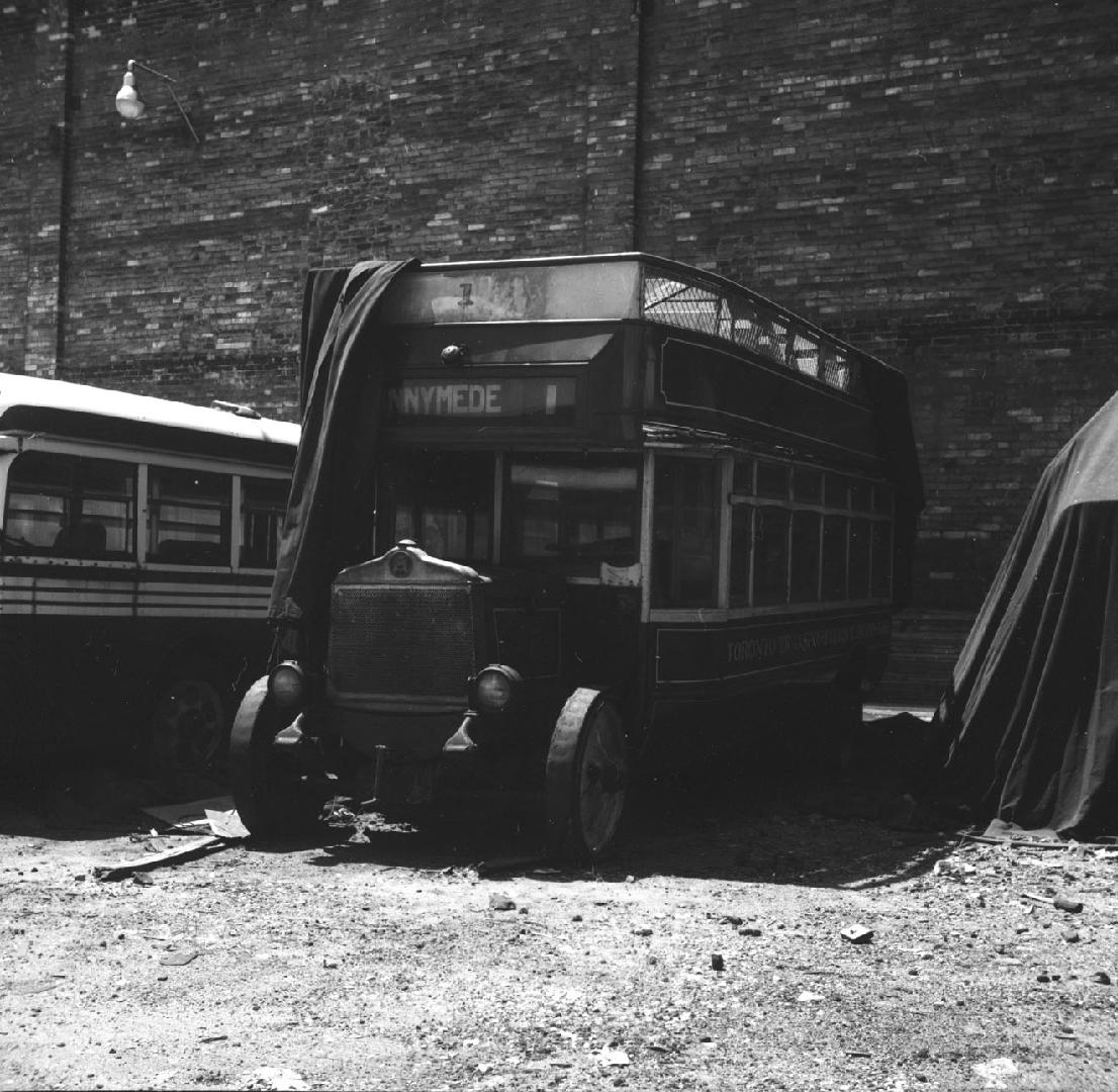 T.T.C., bus #1, at Sherbourne Garage, Sherbourne St., northwest corner Esplanade East