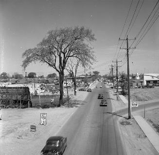 Bathurst St., looking north from Macdonald-Cartier Freeway overpass