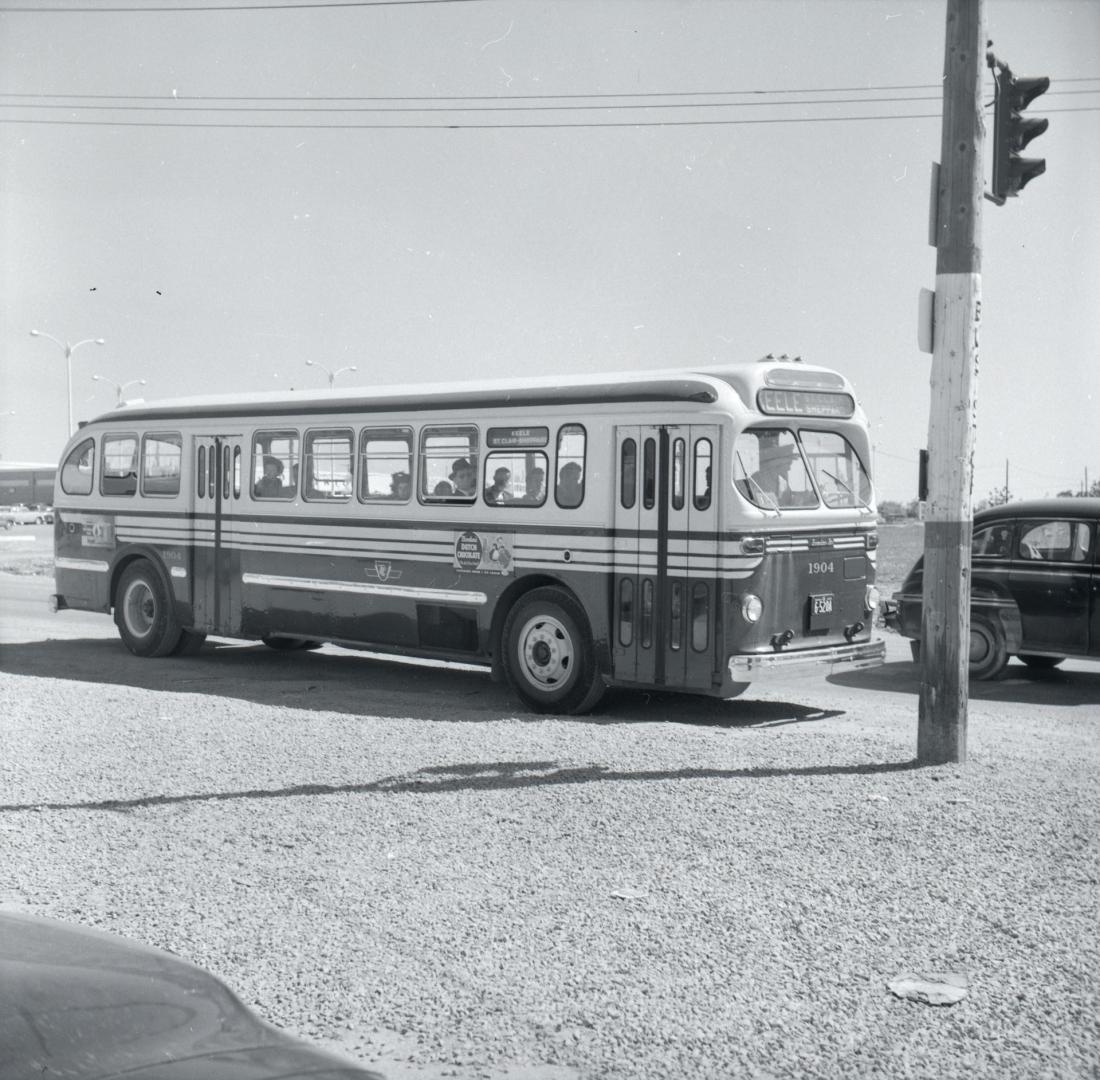 T.T.C., bus #1904, on Keele St. at Wilson Avenue