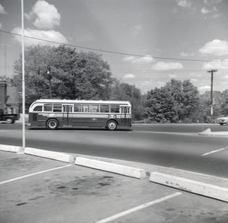 T.T.C., bus #1777, on O'Connor Drive at Woodbine Avenue, looking north